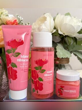 🆕🌺 THE  SPATHECARY “ISLAND HIBISCUS” 3-PIECE COLLECTION. NEW FACTORY SEALED.